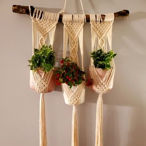 Macrame Triple Plant Hanger- New Handmade